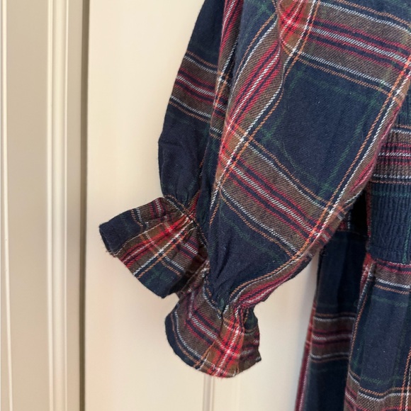 Ivy City Co Madeline Midi Tiered Prairie Dress Red Plaid - Picture 7 of 8